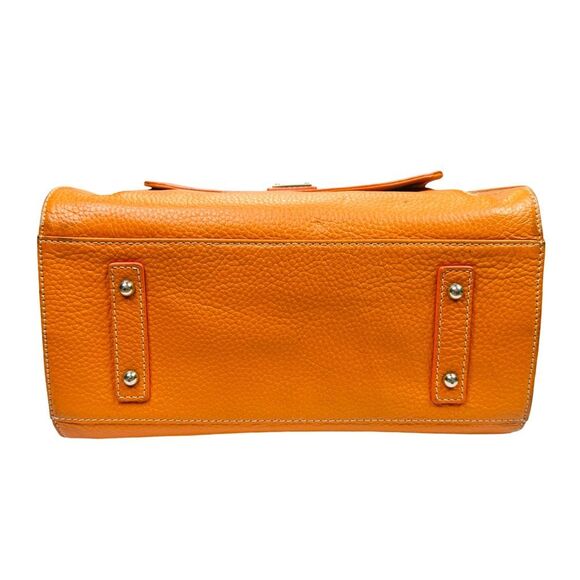 Vintage Dooney & Bourke Janine Pebbled Leather Satchel Bag 11.5” x 8.5” x 4.25” - Picture 10 of 15